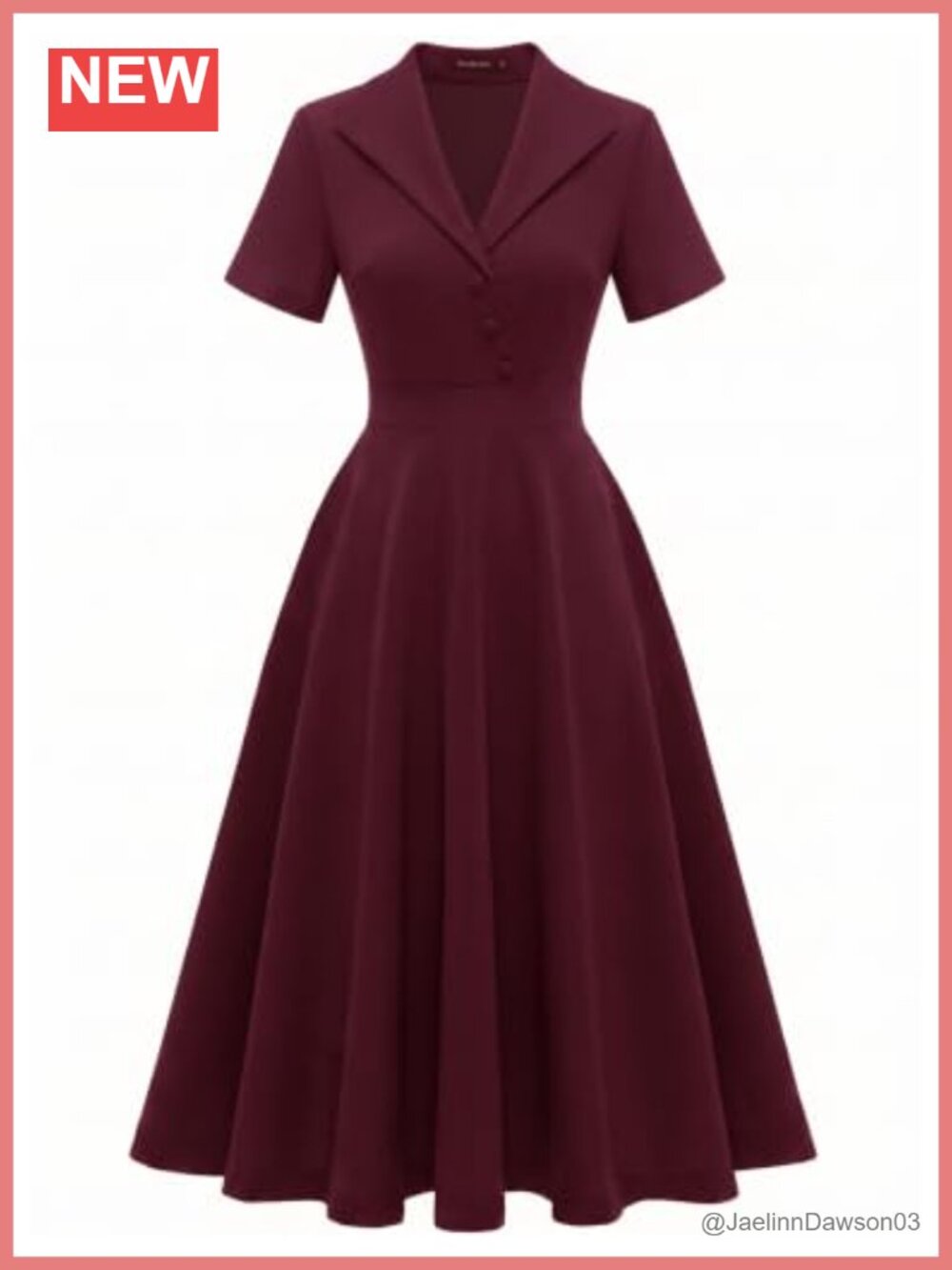 Vintage 1950s A-Line Midi Cocktail Dress Short Sleeve Formal Wedding Guest